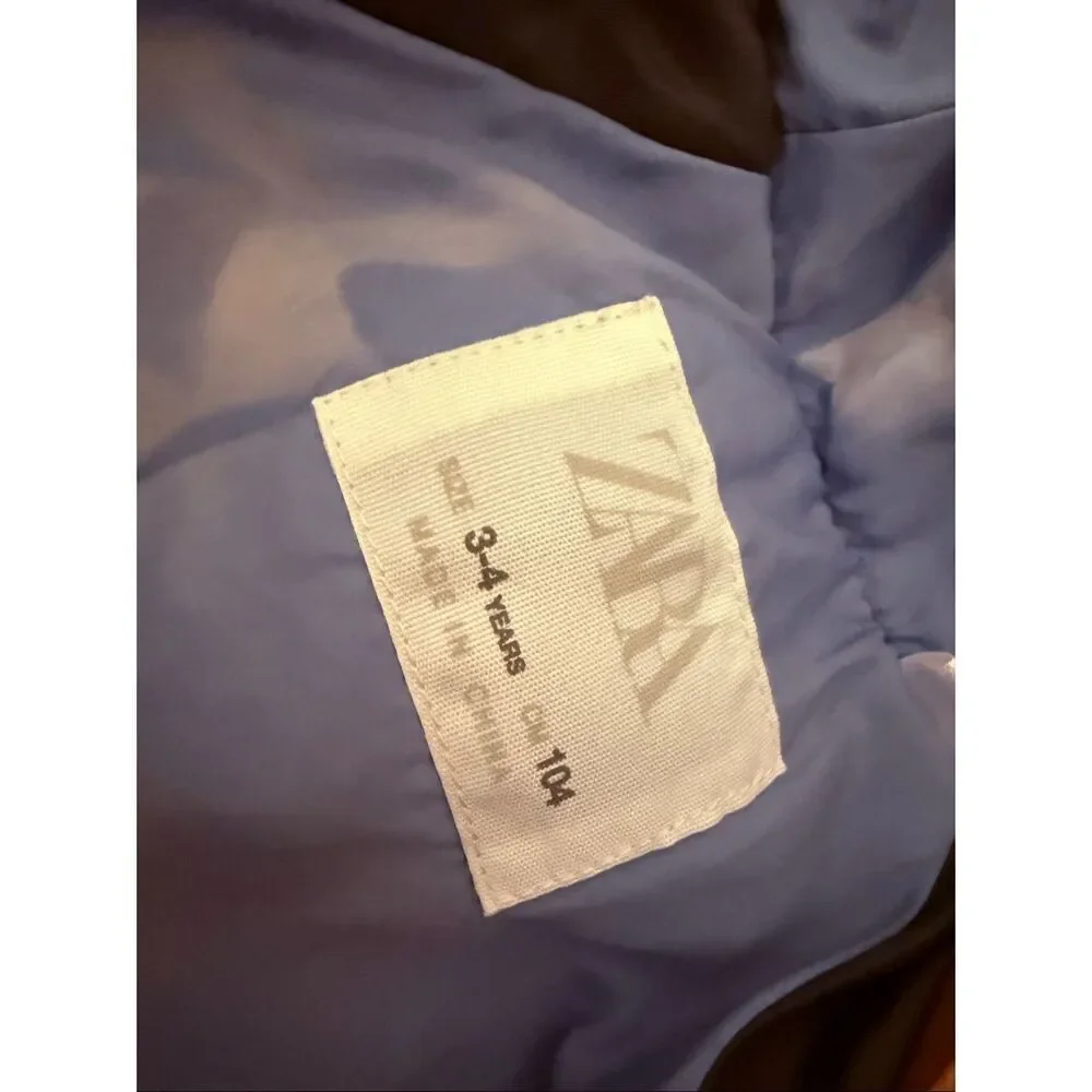 ZARA Packable Puffer Coat 3-4T